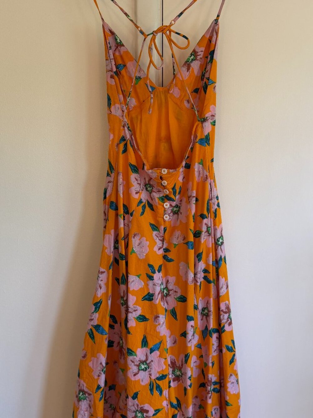 Free People Finer Things midi maxi dress in Sunshine Combo size S - Picture 5 of 7